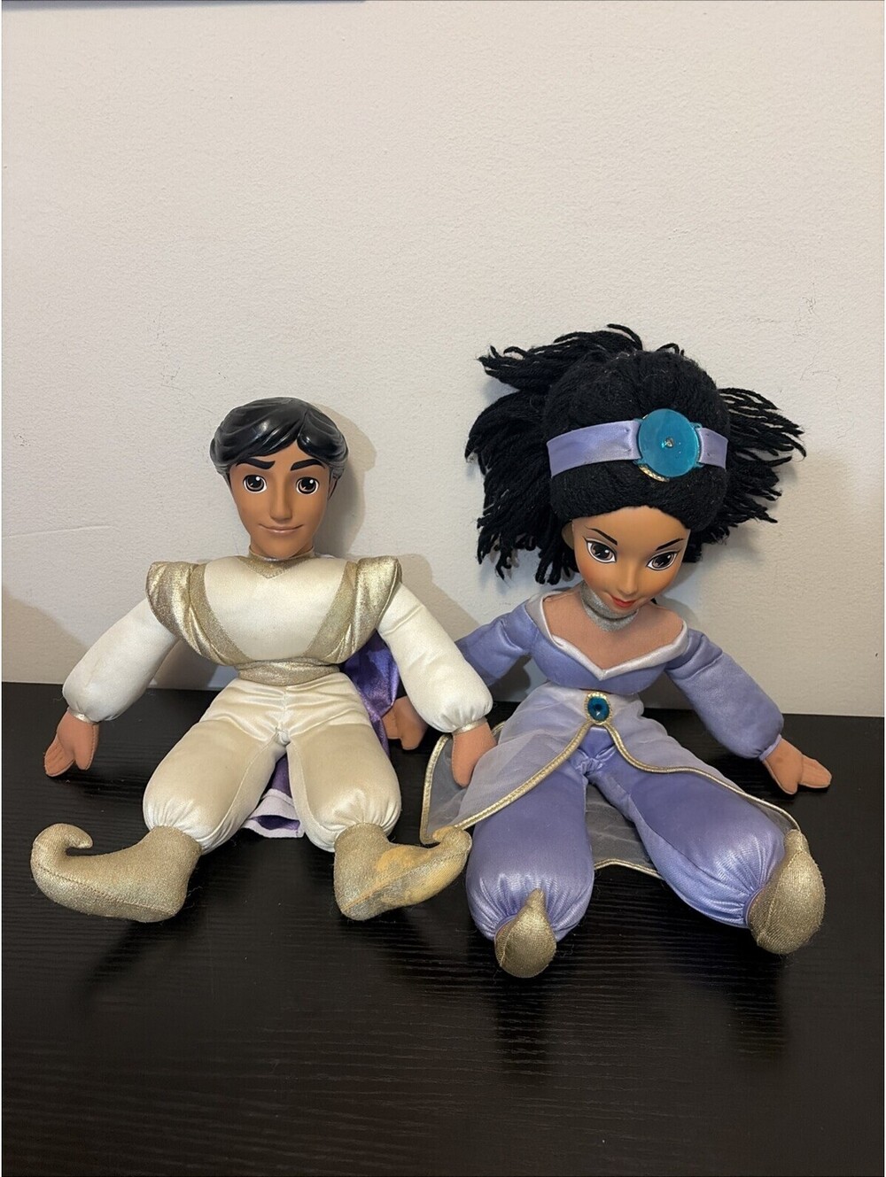 Disney - Aladdin - Princess Jasmine - Vintage 1993 Plush Dolls w/ Plastic Head